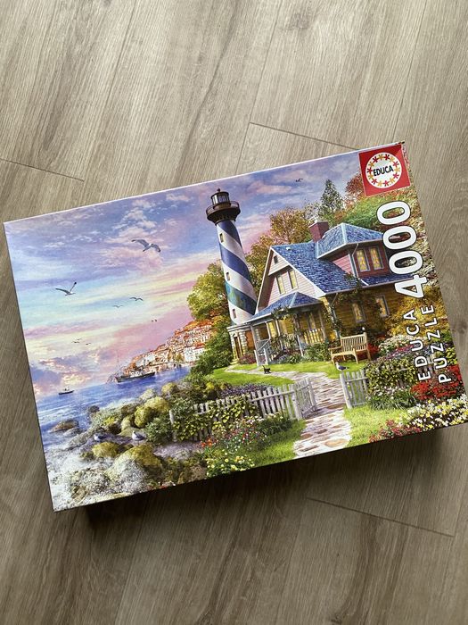 Puzzle EDUCA 4000 Peças - Paisagem Farol e Casa de Campo