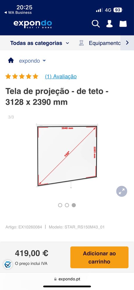 Tela de projeçao