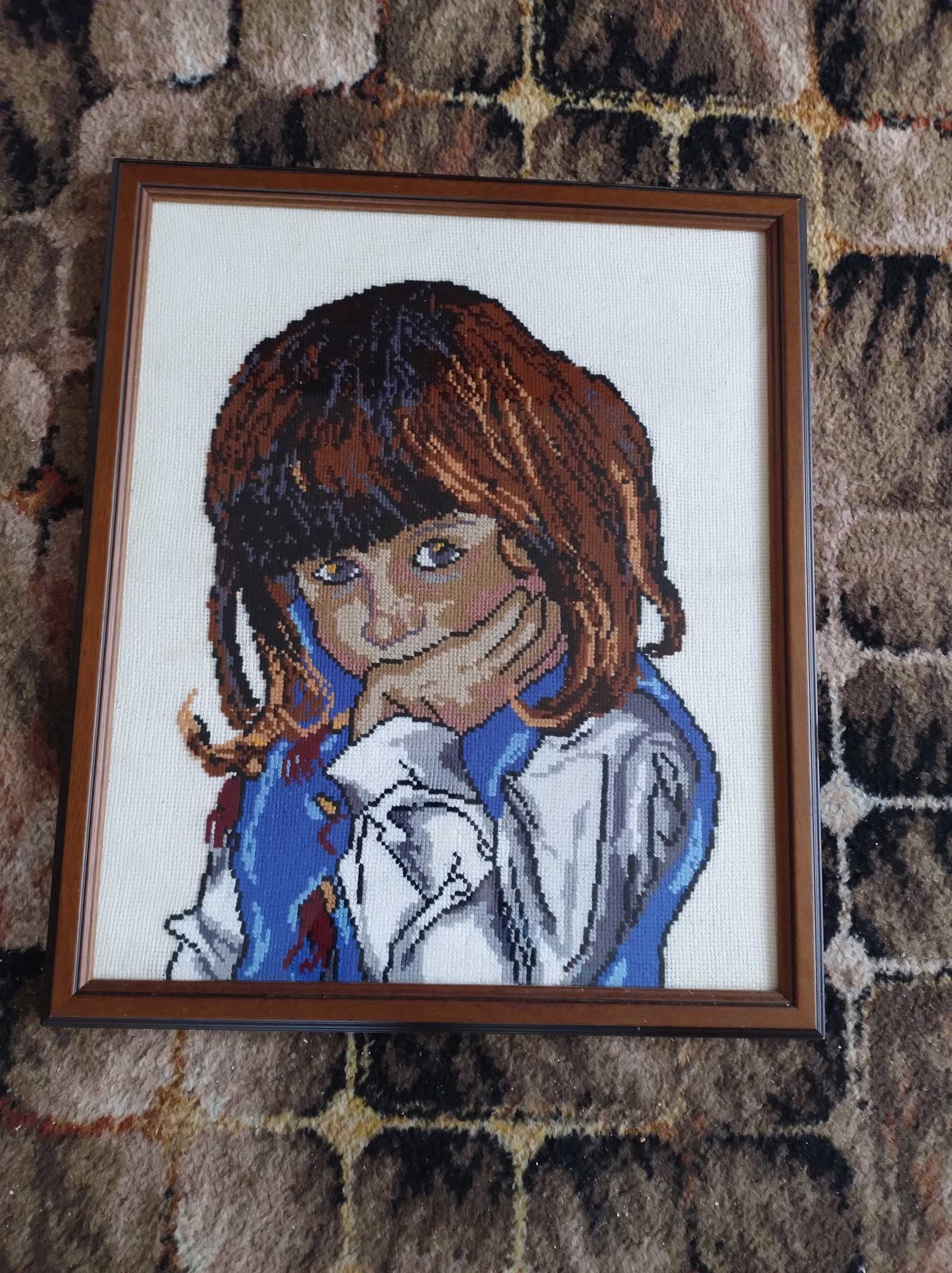Obraz dziewczynka haft krzyżykowy