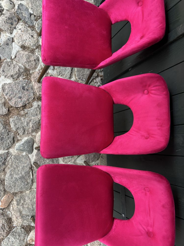 Krzesla vintage welur