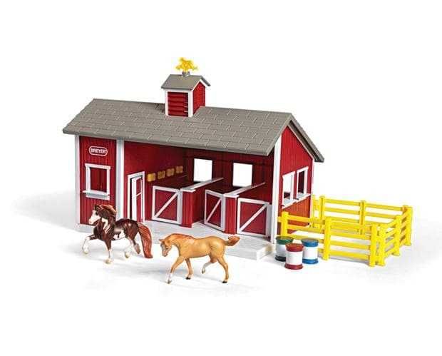Стійло стайня + 2 коні Stablemate Breyer конюшня Schleich
