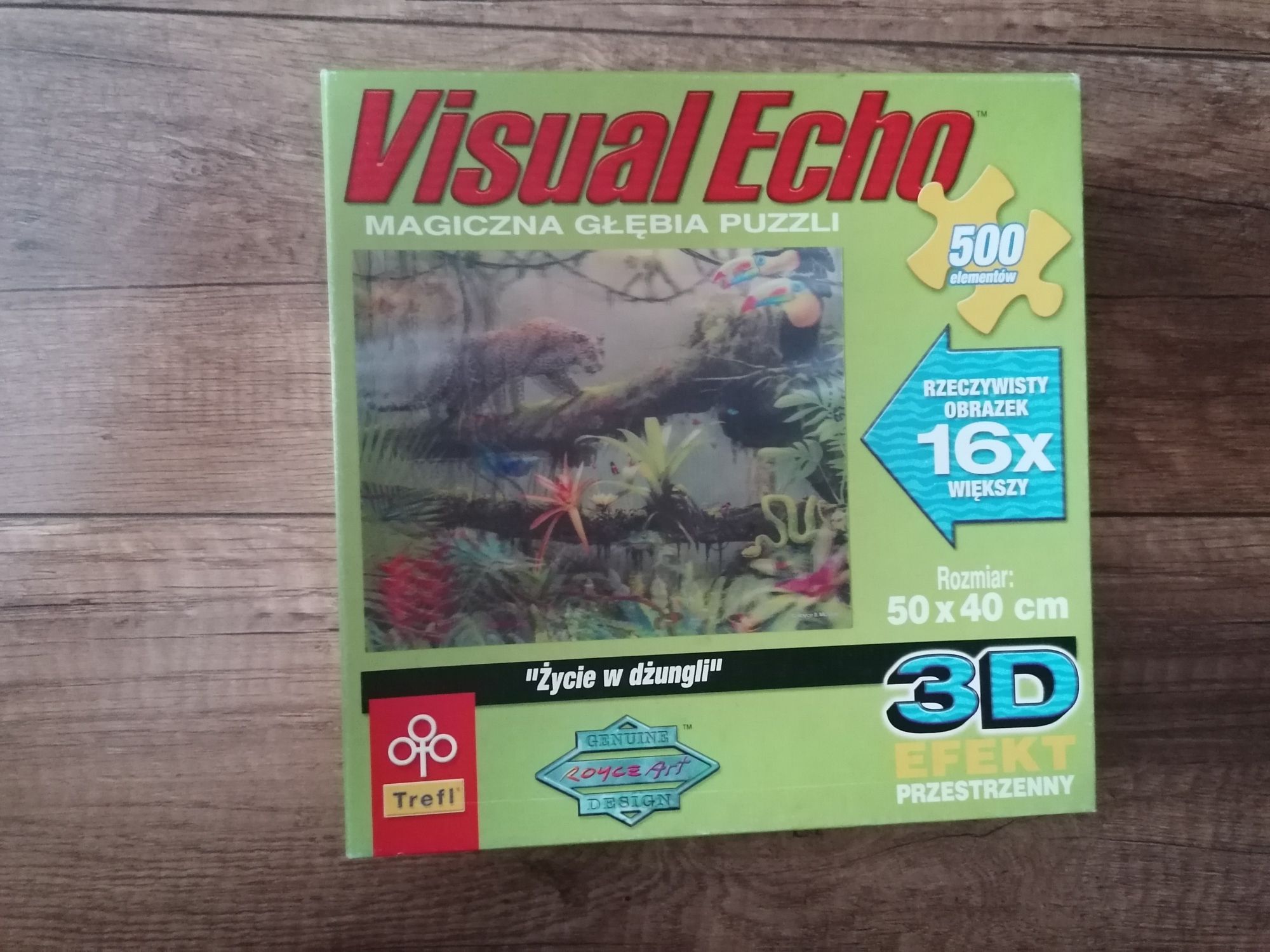 Trefl Puzzle 3D 500 elementów Visual Echo Życie w dżungli