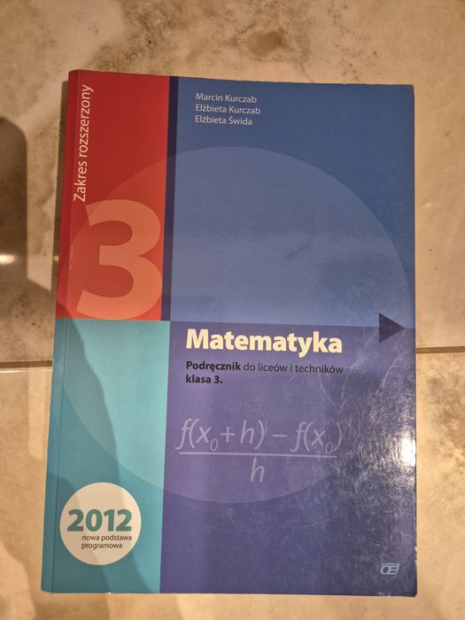 Podręcznik matematyka kl.3 zakres  rozszerzony