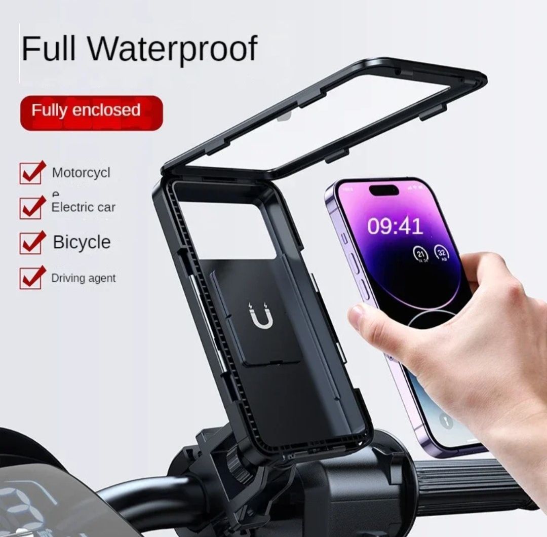 Suporte universal impermeável para telemóvel GPS, moto - novo dentro d