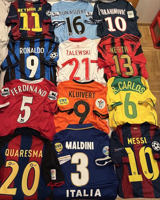 Koszulki piłkarskie retro vintage legendy futbolu Neymar Messi Ronaldo