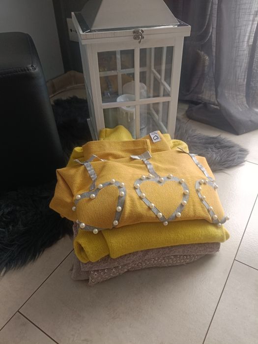 Zestaw kpl ubrania damskie swetry jesienne zimowe rozmiar 36 S 38 M