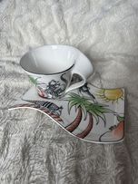 zestaw villeroy & boch porcelana filiżanka + talerz