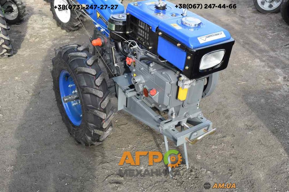 Мотоблок Forte МД-81 LUX (8 к.с. дизель, синій)! Фреза+LED фара!