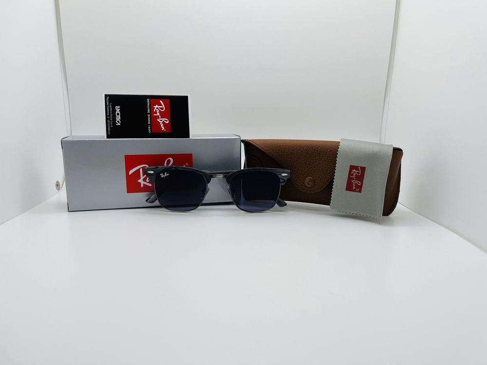 Солнцезащитные очки Ray Ban Clubmaster 3016 Print Gray|Blue Grade