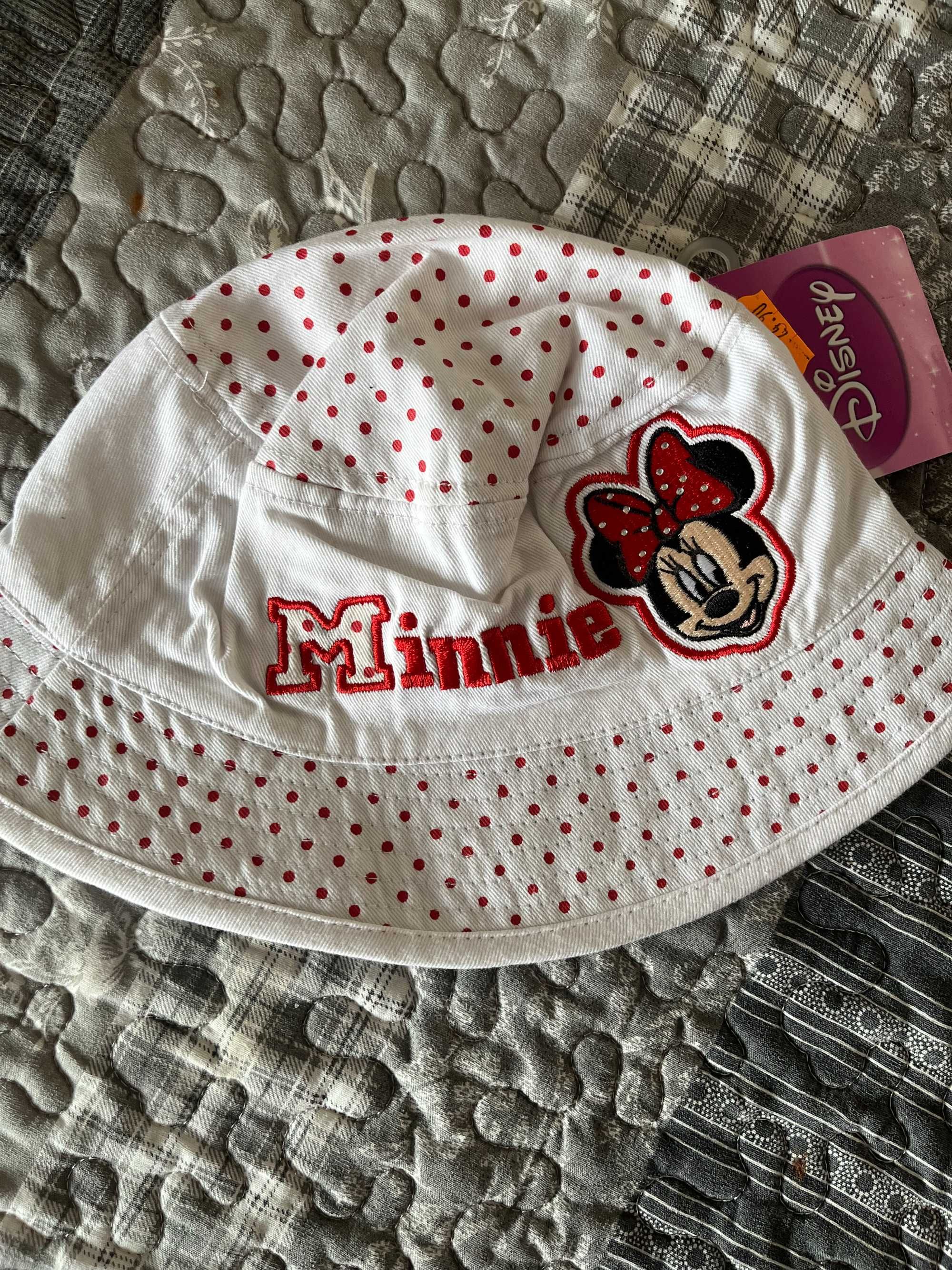 kapelusz dziewczęcy  Myszka Minnie  52  cm  biały   bawełna