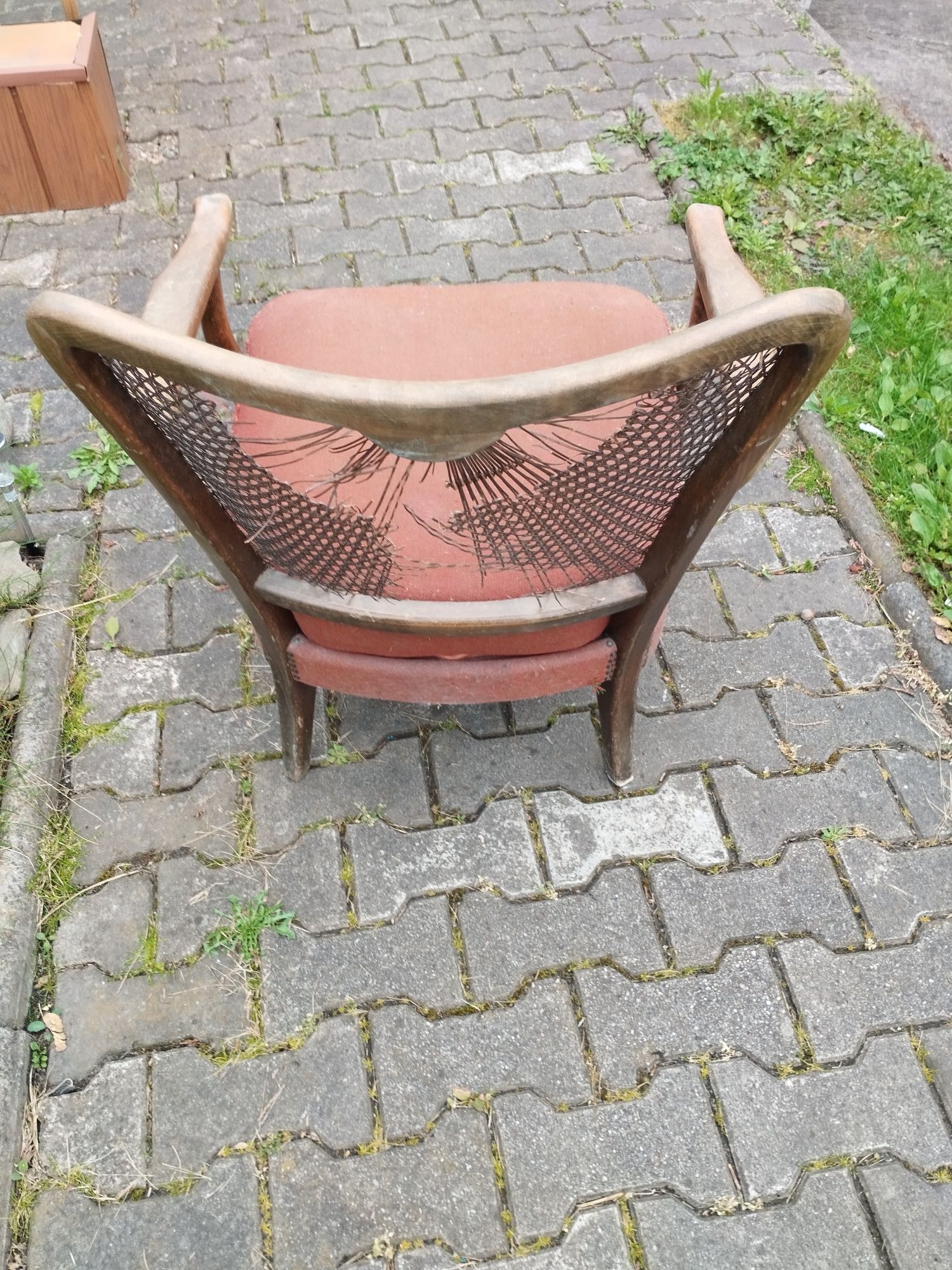 Fotel stary retro biedermeier