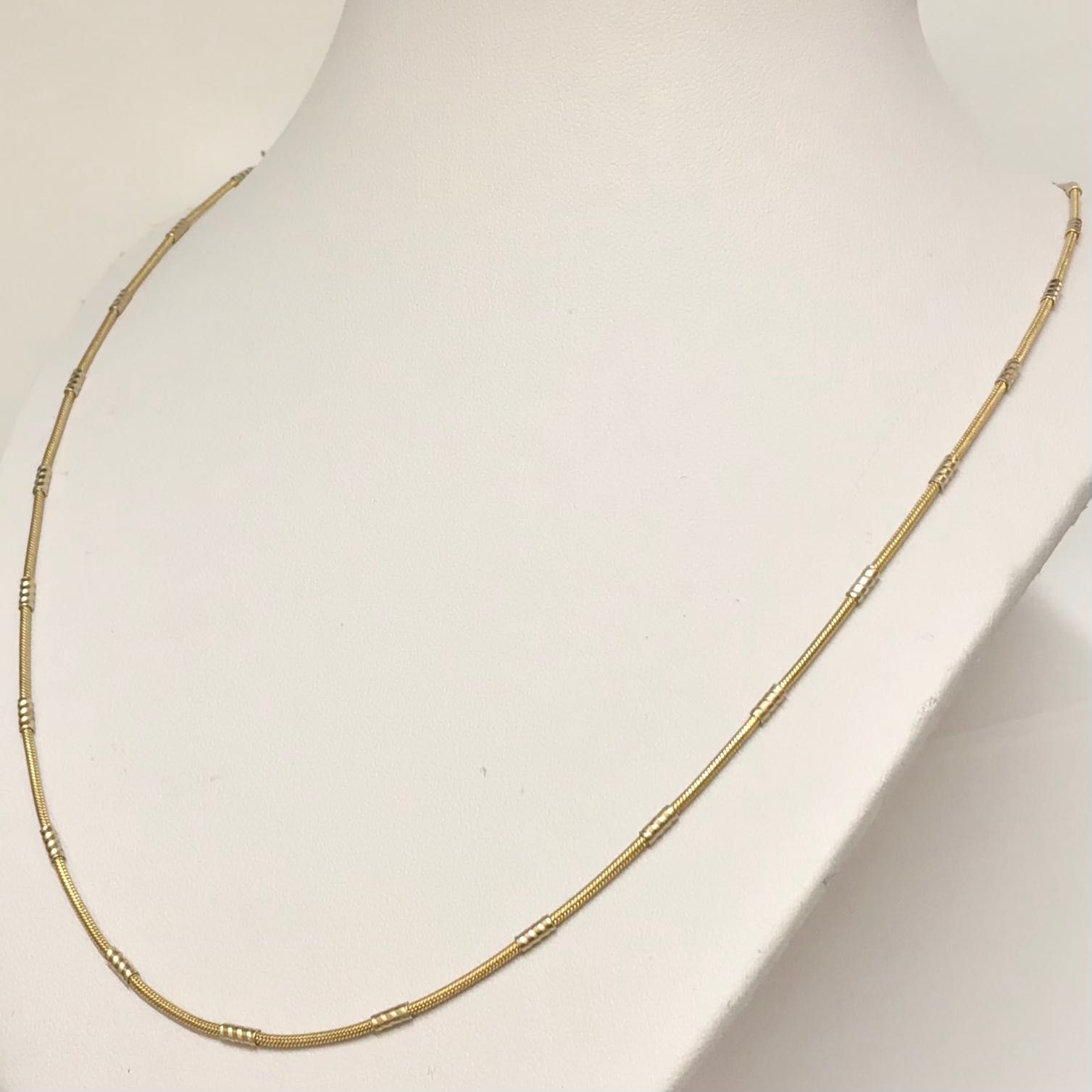 Złoty ŁAŃCUSZEK naszyjnik damski 750 18K LINKA 50cm
