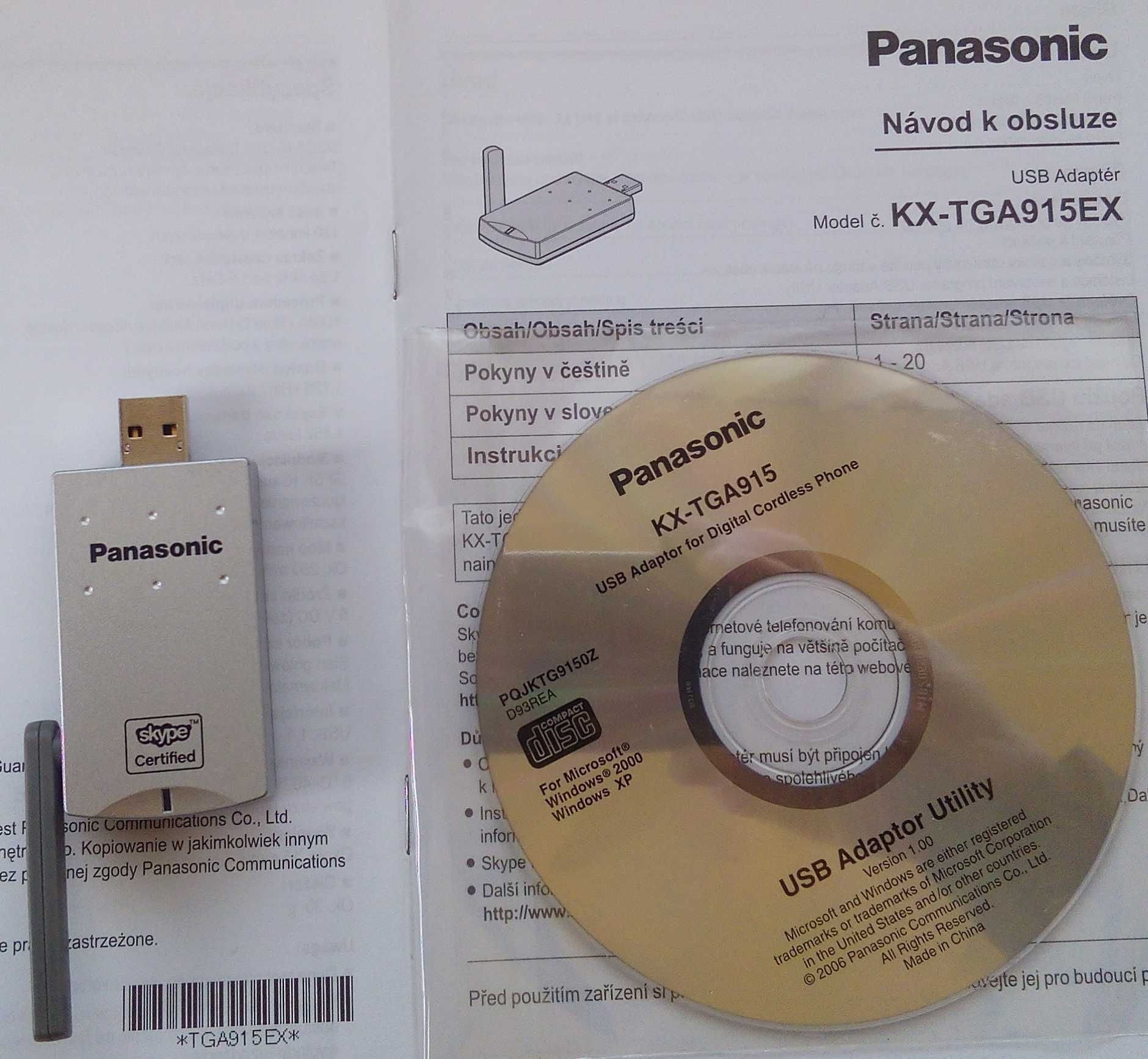 Telefon bezprzewodowy
Panasonic KX-TG9120 + gratis KX-TGA915