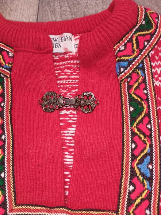 Sweter norweski 100% wełna męski rozmiar M / L