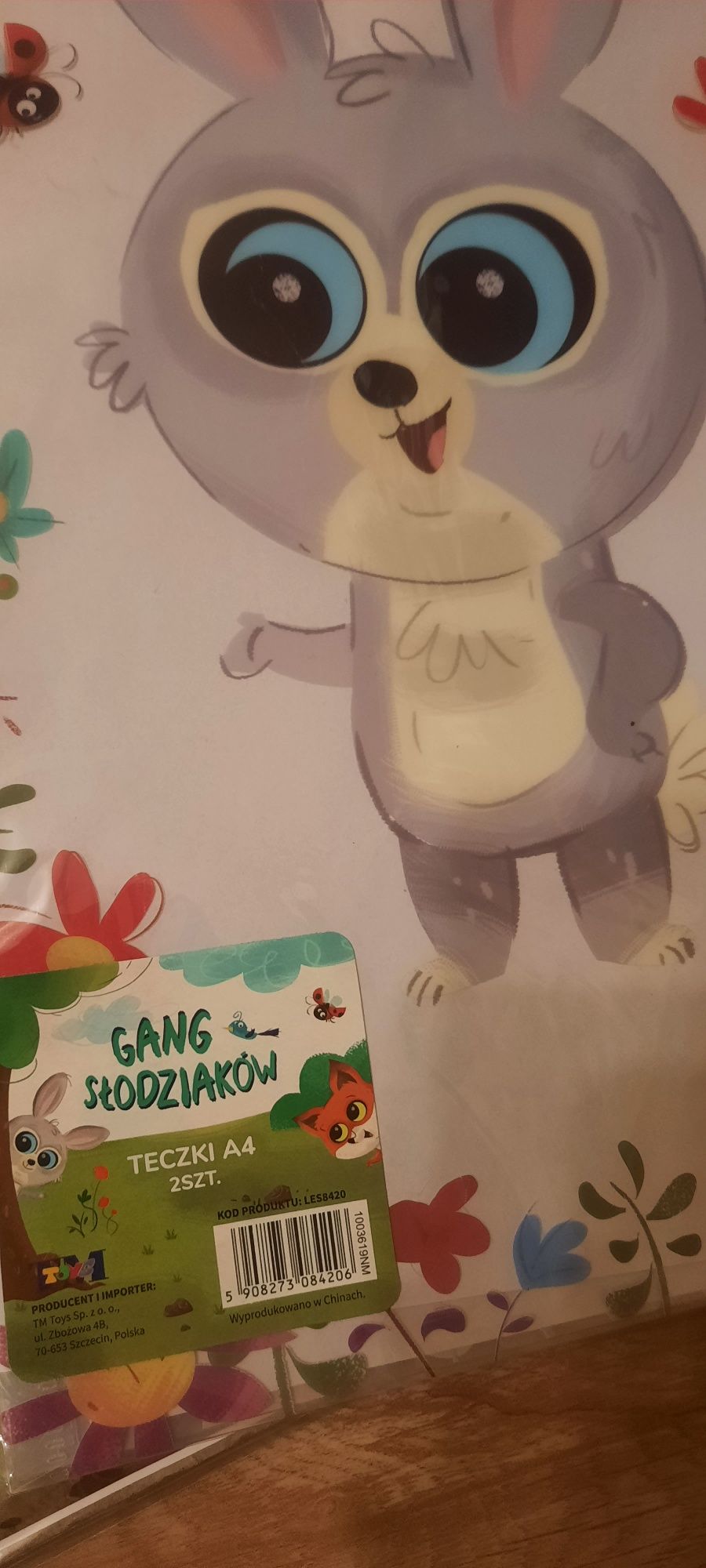 Gang słodziaków- zestaw naklejek + teczki a4 2szt nowe