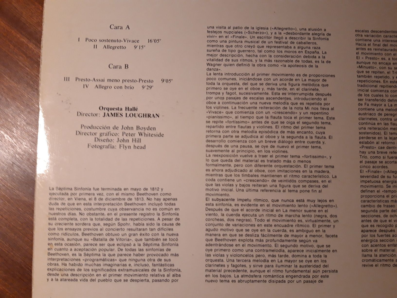 Beethoven - Sinfonía n⁰ 7 en la mayor, Op.92 - Orquestra Hallé (Vinil)