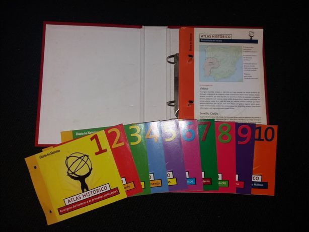 Atlas Histórico Multimédia de Portugal com 10 CD-ROMs e 50 fichas