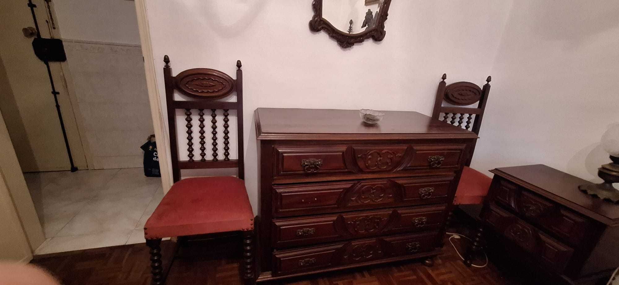 11 peças Mobília de quarto (Madeira maciça) - conjunto ou separado