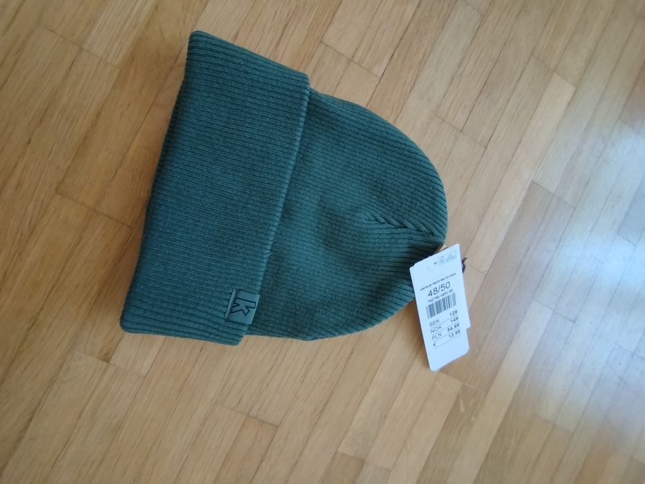 Czapka zielona KappAhl 48/50 nowa