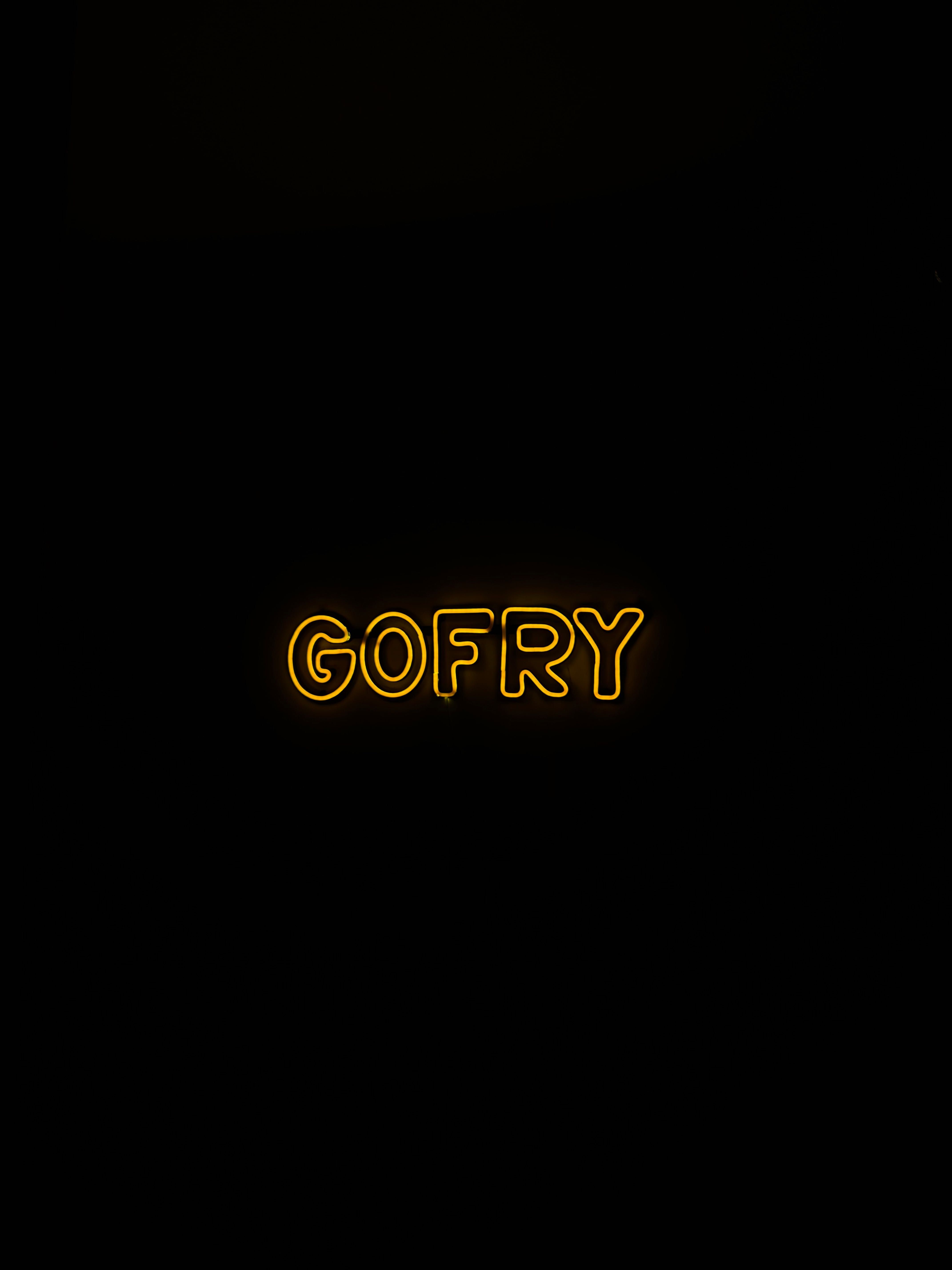 Neon Napis Gofry / Kawiarnia / Lodziarnia / Restauracja / FoodTruck