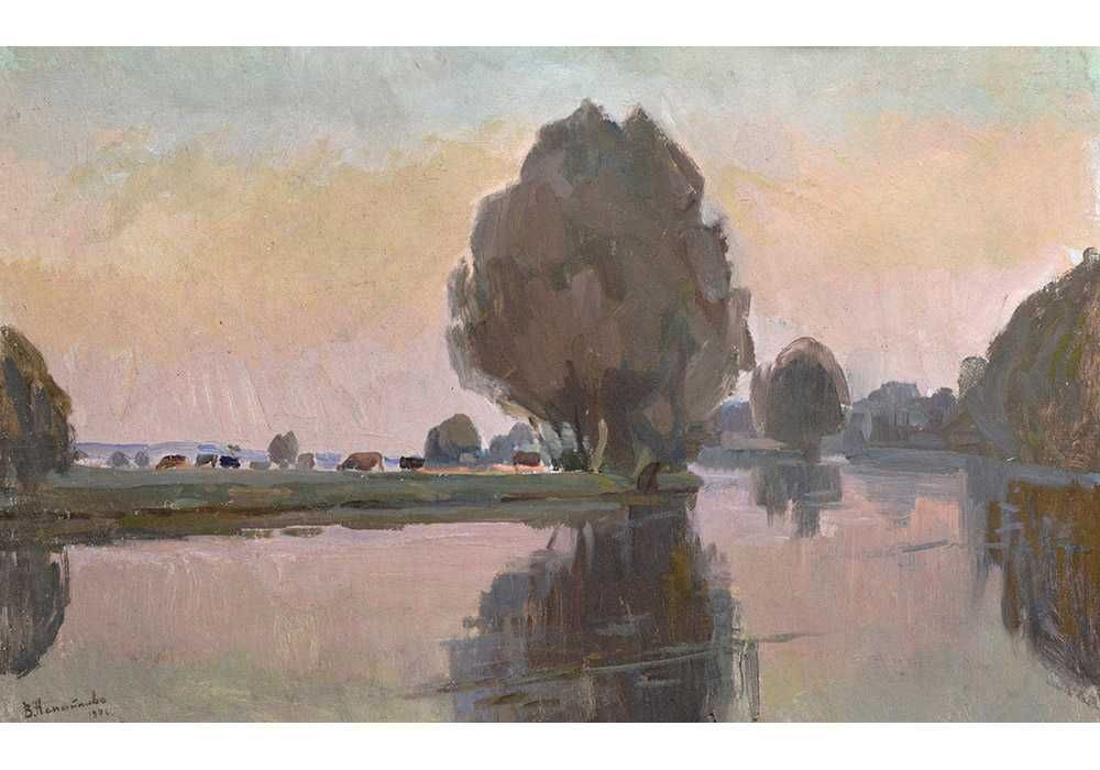 Непийпиво Василь (1916-2007). Седнів. Корівки. 1970. олія/к 79*50 см