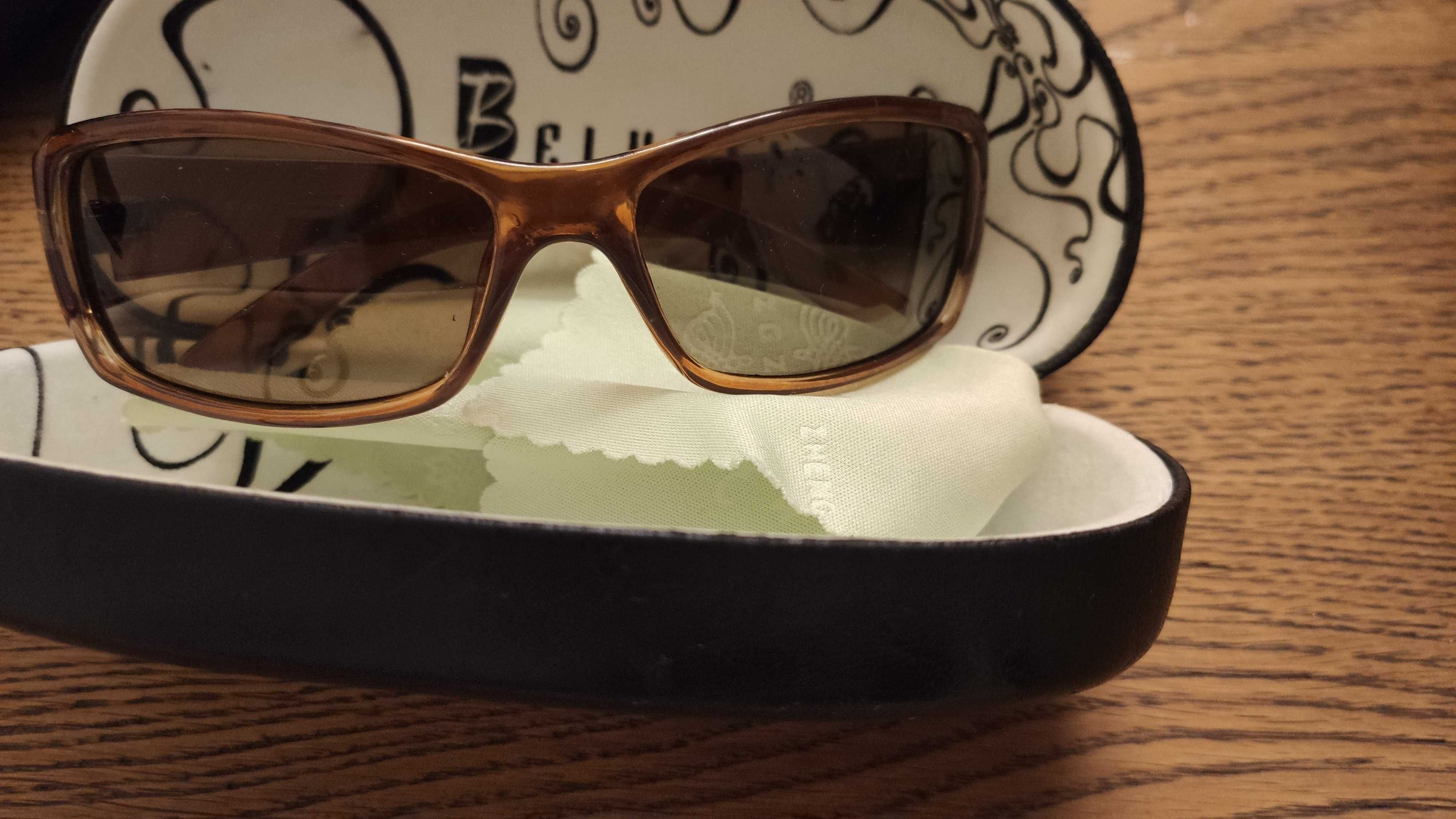 Okulary przeciwsłoneczne Belutti w  skórzanym etui
