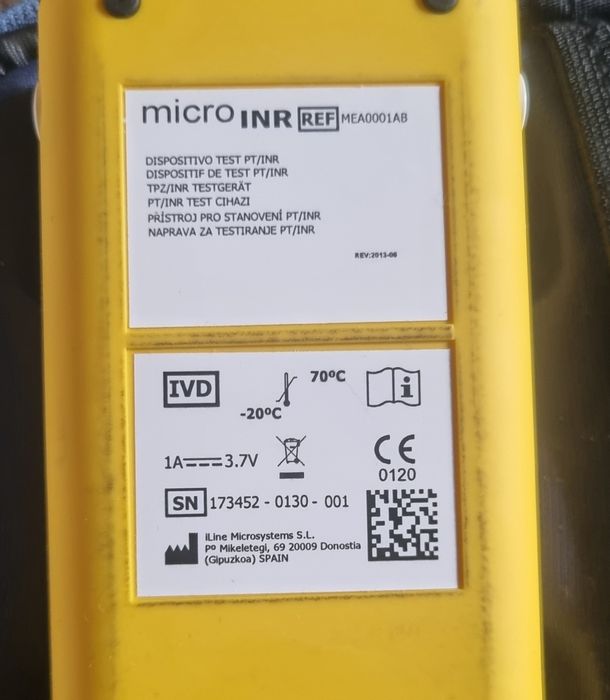 Aparat do kontroli krzepliwości krwi microINR