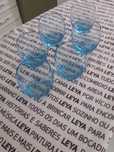 Conjunto 6 copos em vidro azul