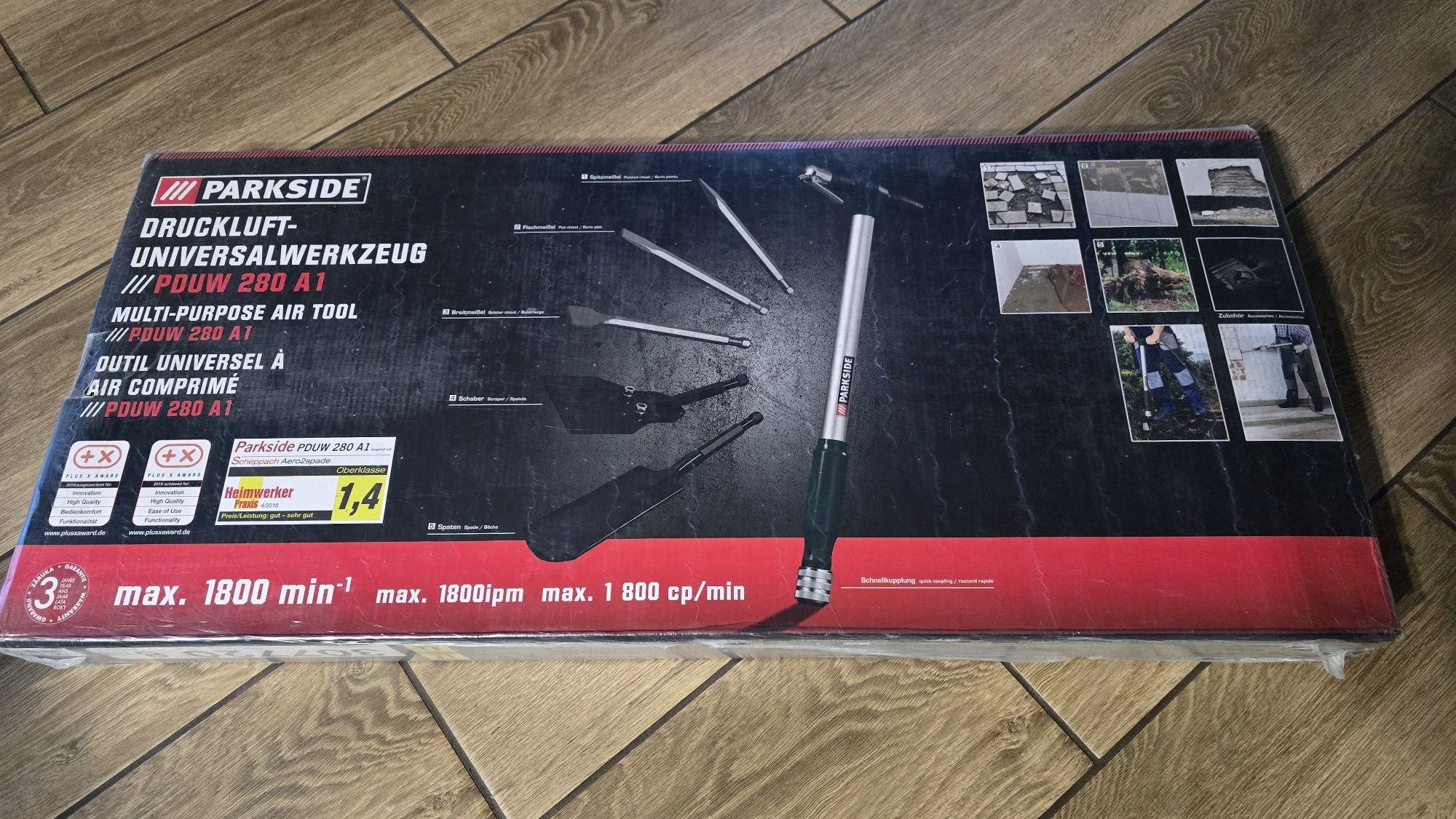 Szpadel Młot pneumatyczny + akcesoria 8el. PDUW 280 A1 PARKSIDE