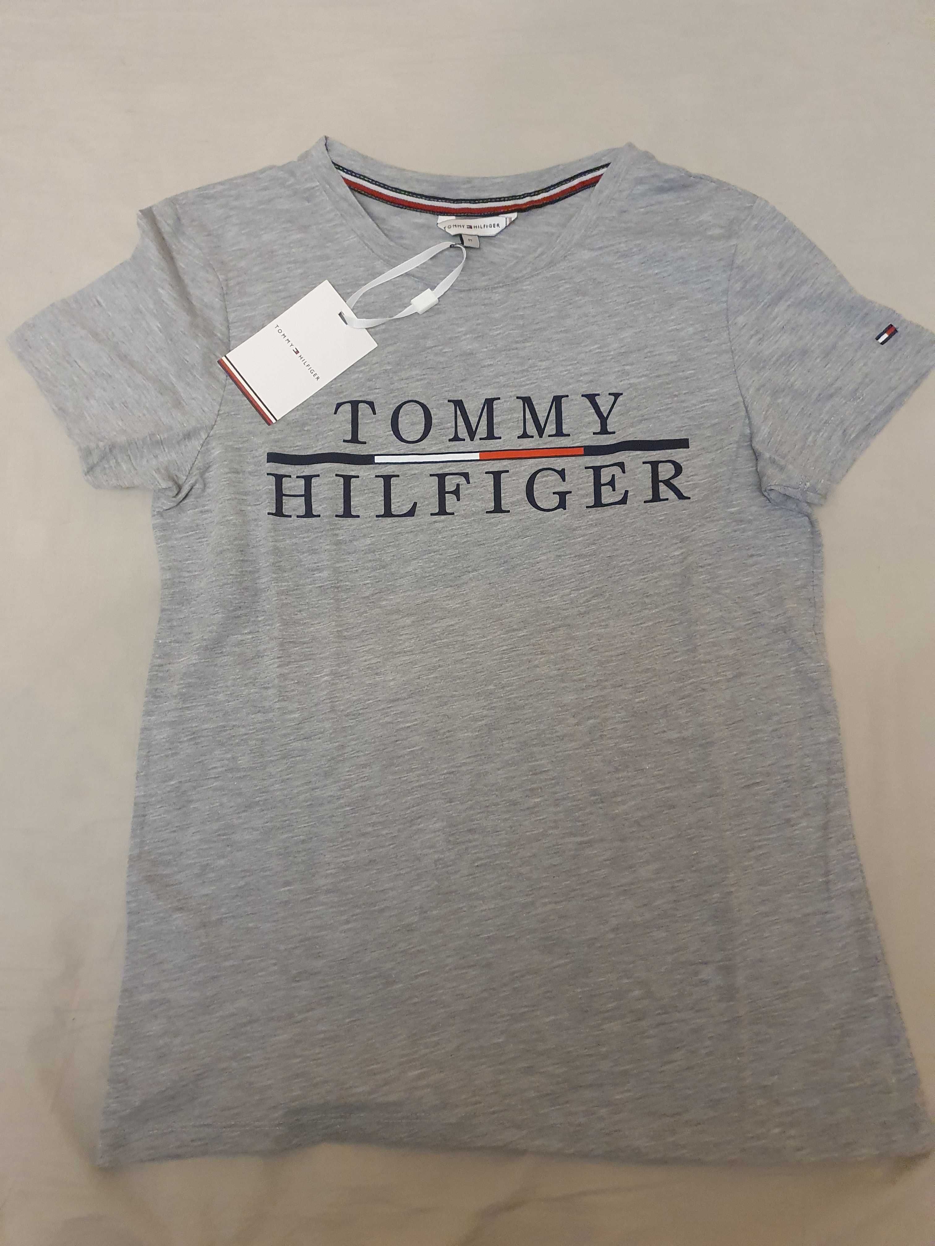 NOWA koszulka Tommy Hilfiger t-shirt TH bluzka szara  M