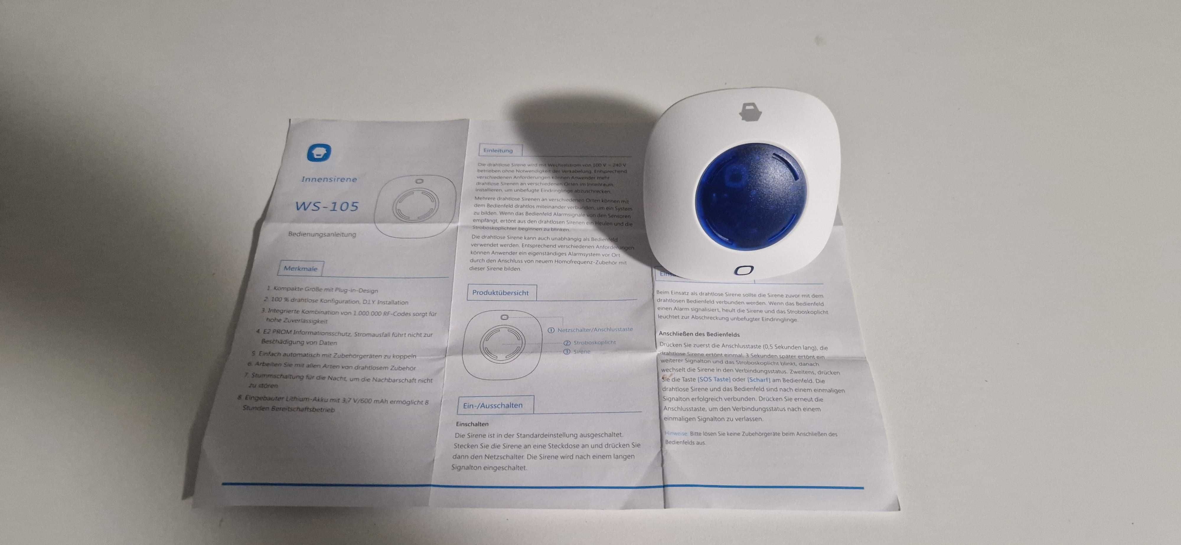 Bezprzewodowa syrena wewnętrzna, alarm antykradzieżowy  90 DB