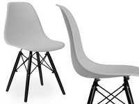 Krzesło Paris Black szare loft do jadalni kuchni biura czarne nogi