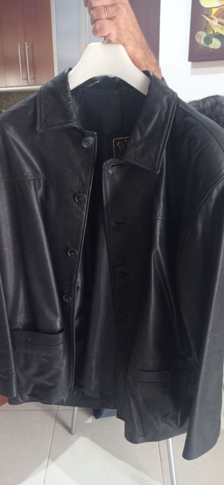 Casaco pele genuína