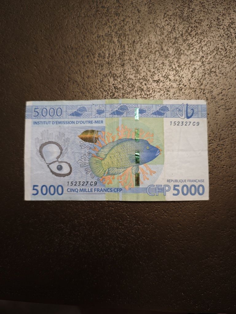 Frank CFP Polinezja francuska banknot 5000 franków
