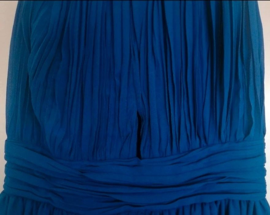 Vestido comprido azul