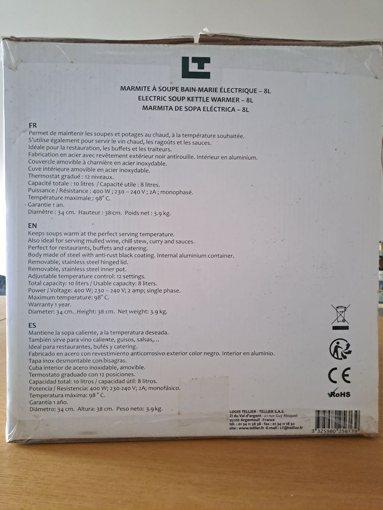 Electric soup kettle warmer 9L