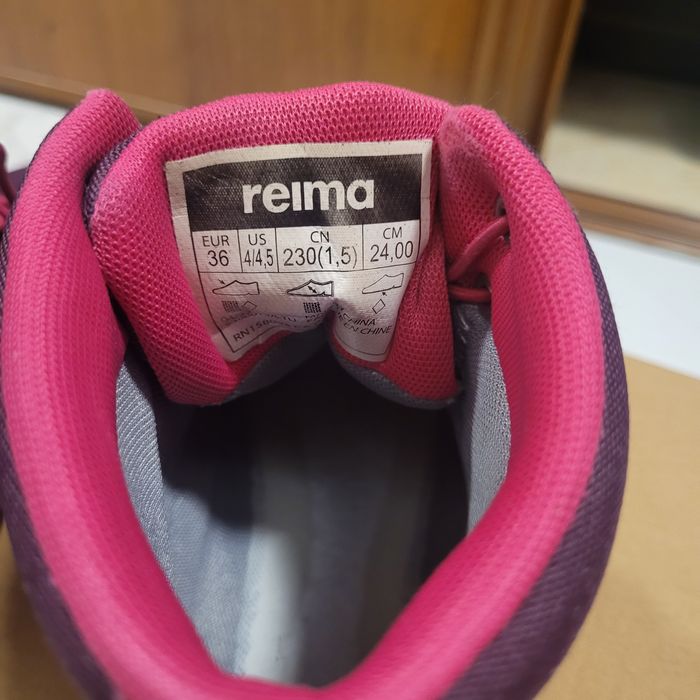 Buty wodoodporne używane Reima r. 36- 23cm róż fiolet