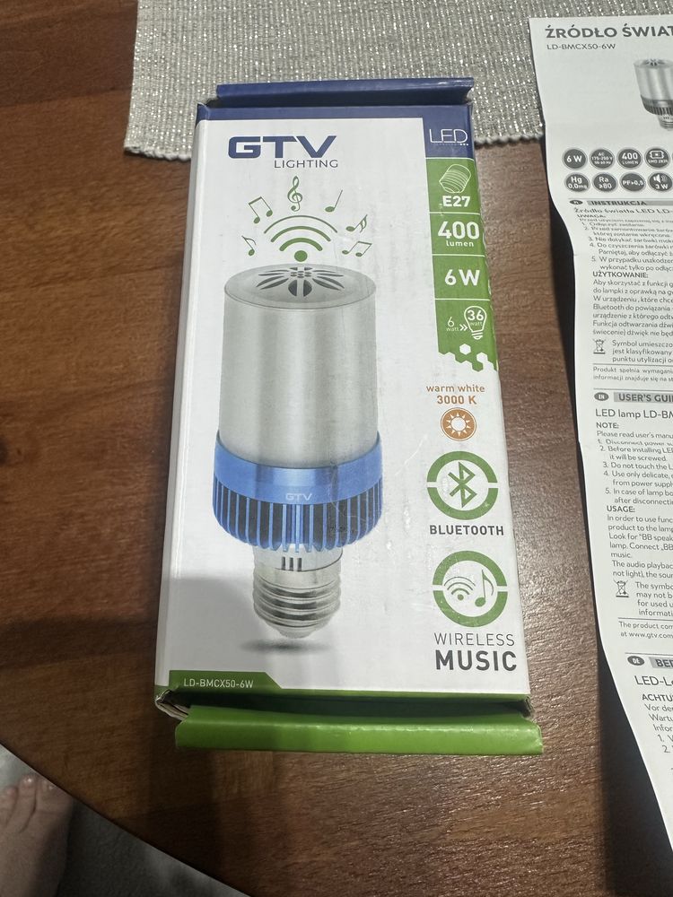 Żarowka glośnik bluetooth