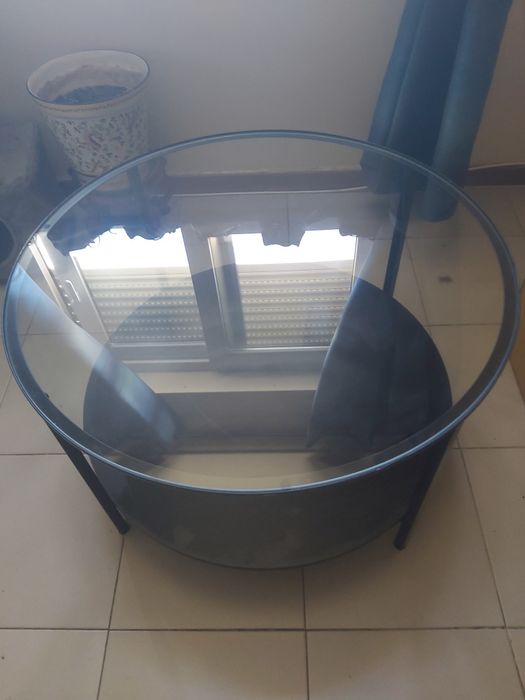 Mesa de vidro redonda