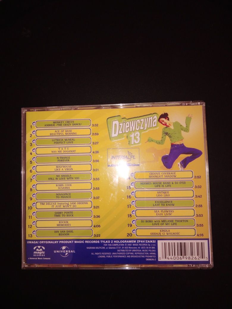 Płyta CD kompaktowa Dziewczyna 13 mega muzyka pop - dance hits !