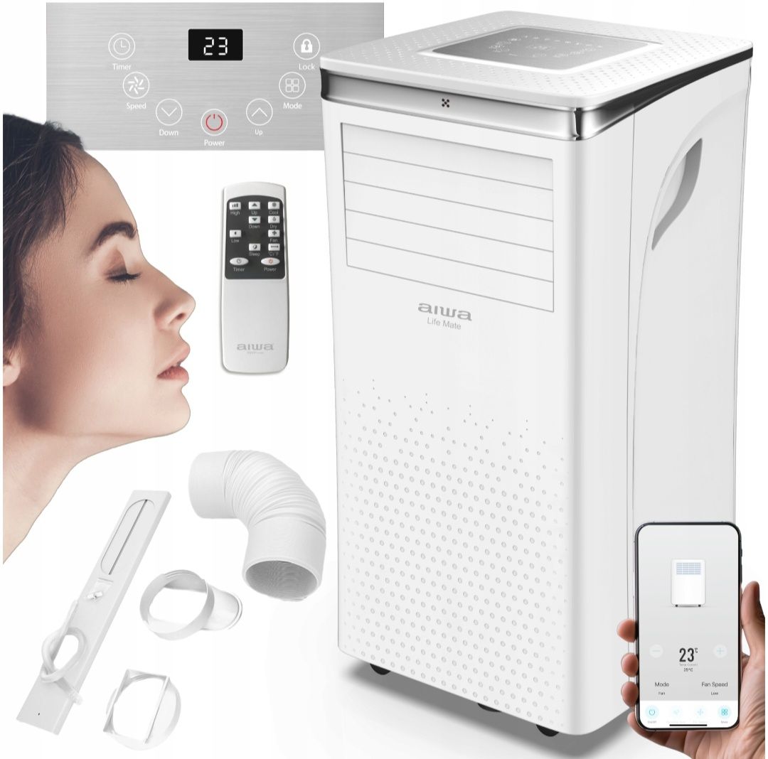 Klimatyzator przenośny Aiwa 3 kW, stan idealny, używany 1 miesiąc