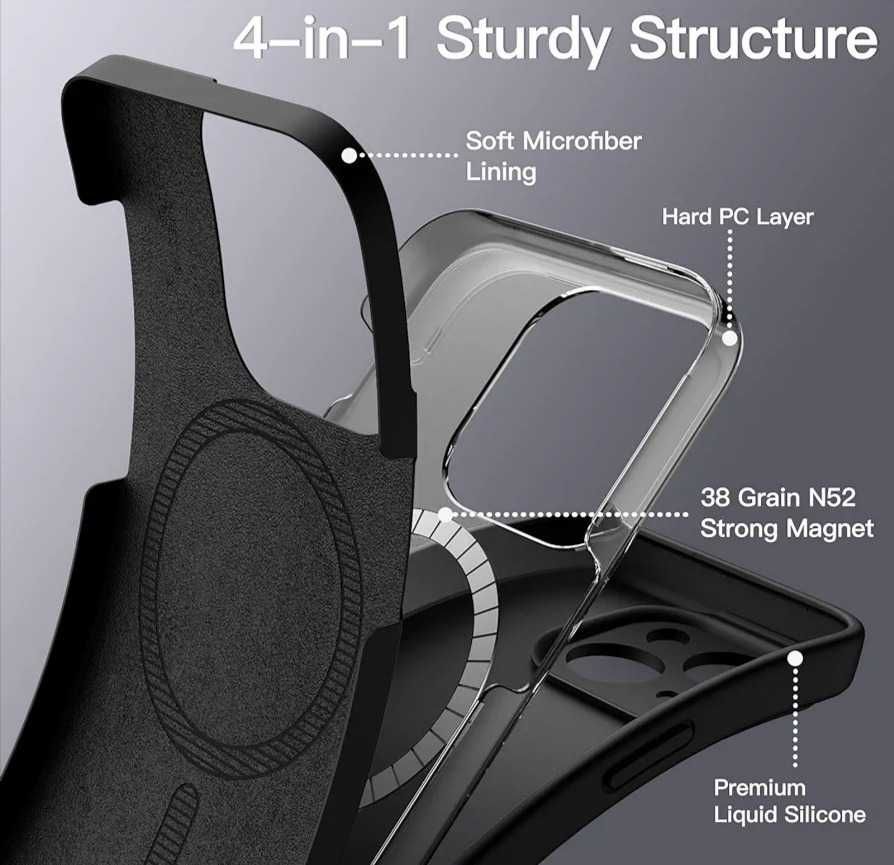Etui Magnetyczne do IPhone 13 6,1" Czarne MagSafe