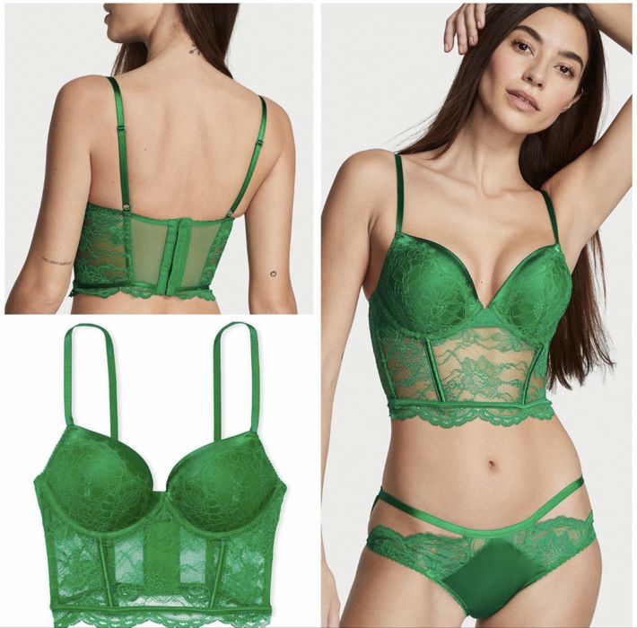 Victorias Secret 34В 36В M/L боди корсет 75Б 80Б труси стрази S