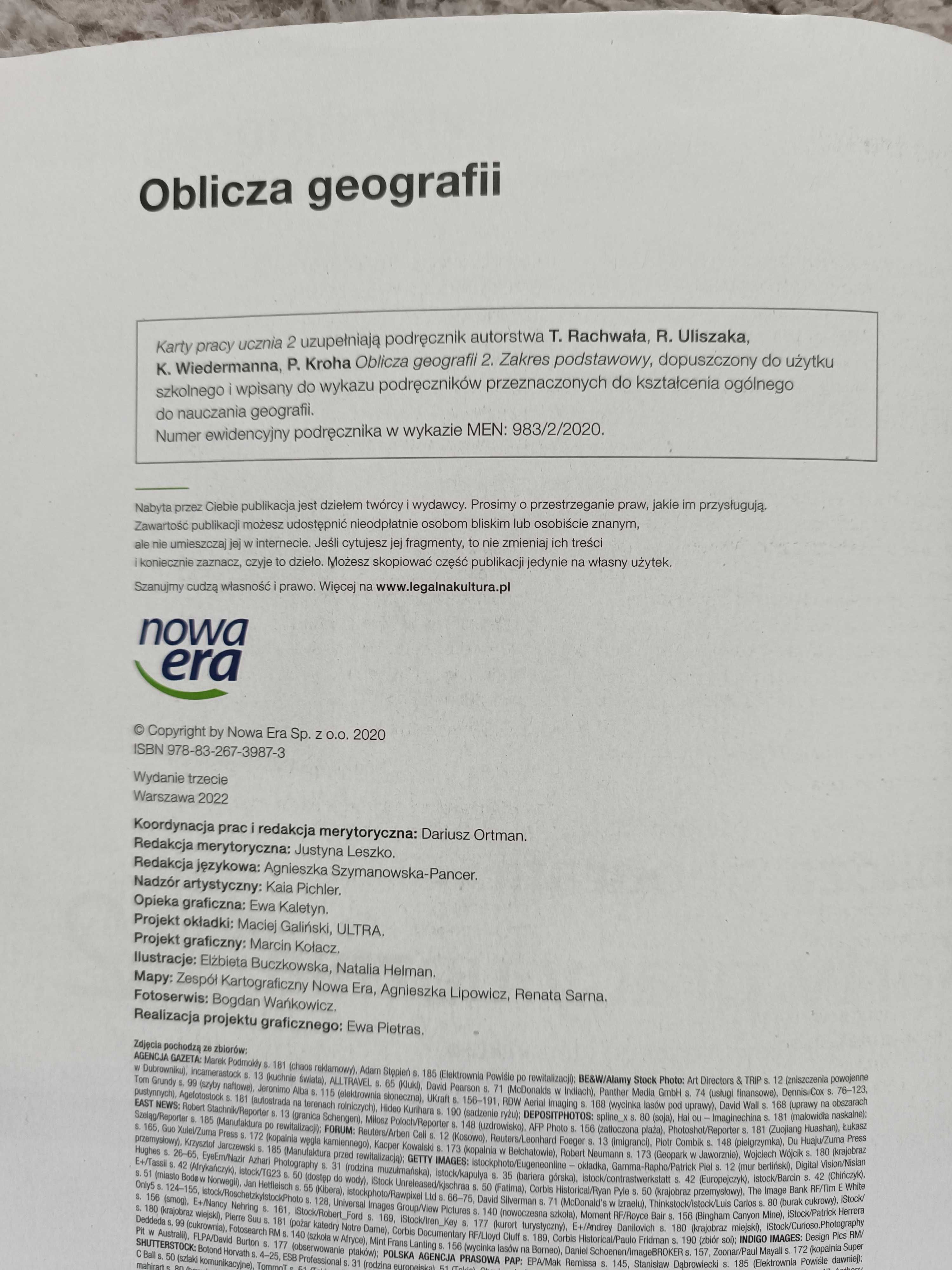 oblicza geografii klasa 2 liceum karty pracy