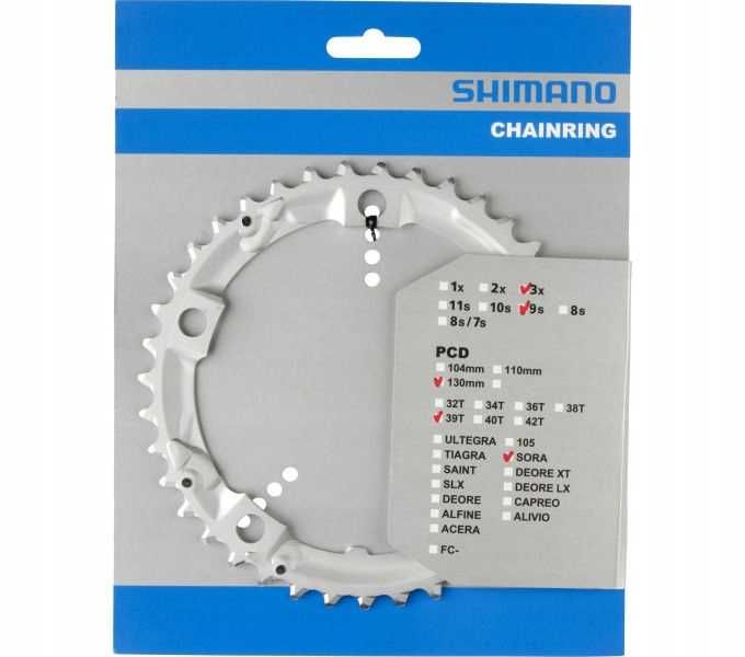 SHIMANO Zębatka/Blat 39z FC-3403 Sora BCD/PCD 130 srebrna