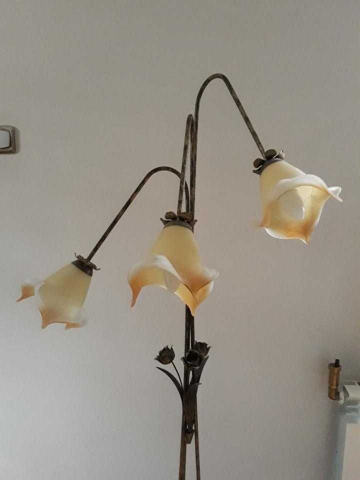 Lampa stojąca podłogowa 3 klosze