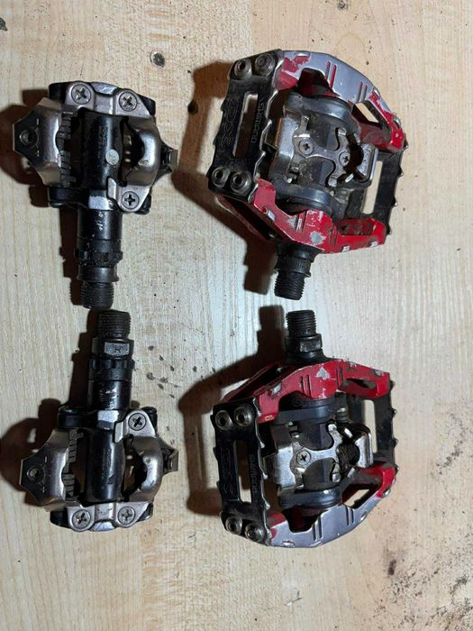 Dwie pary RAZEM - Pedały rowerowe Shimano  PD-M636 i PD-M520 używane