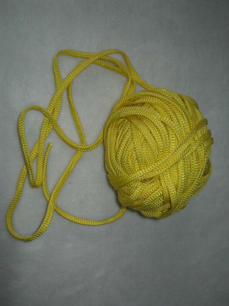 sznurek, koszulka o szer. 5mm w żółtym - 5m = 3zł