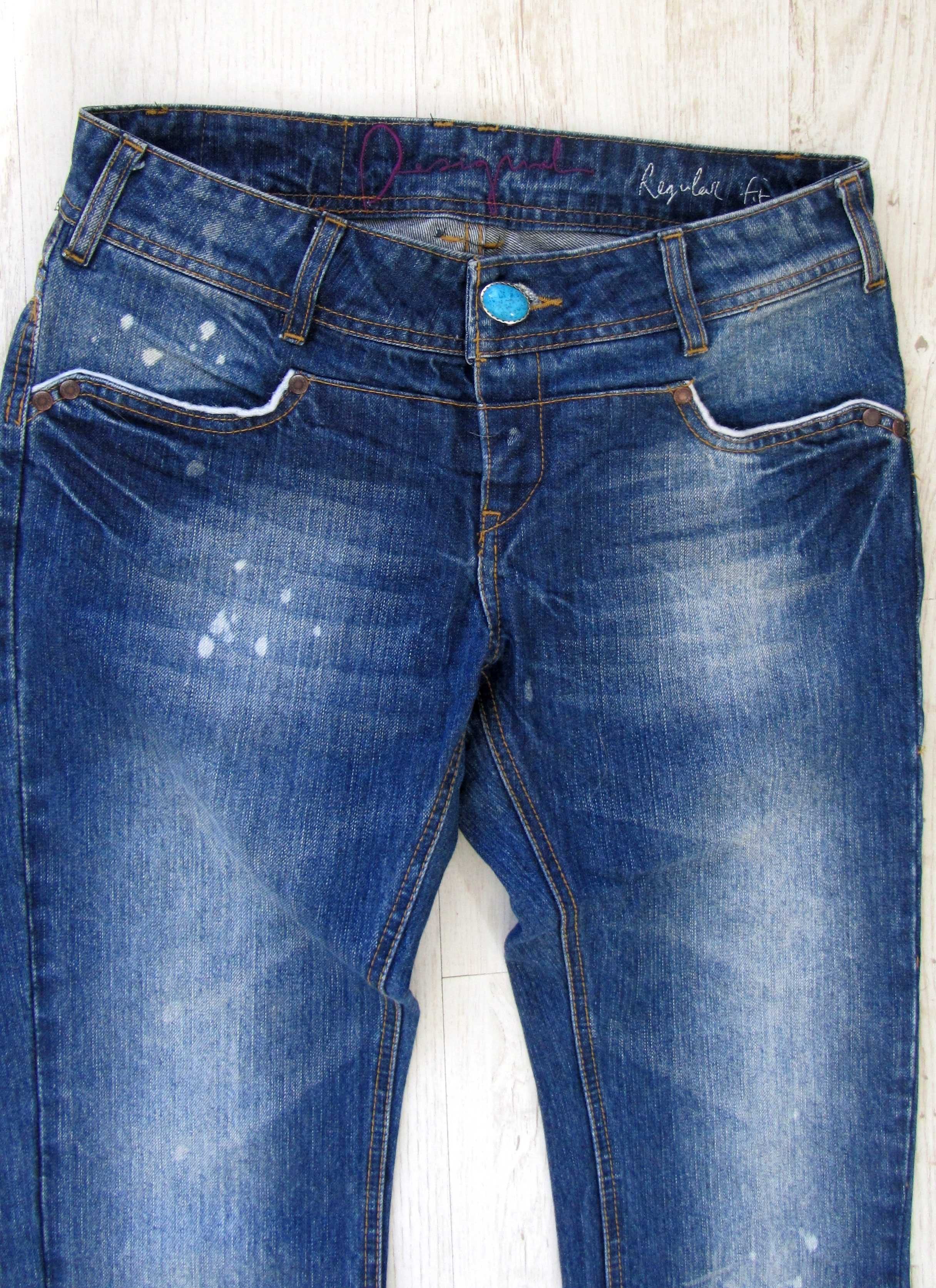 Desigual - jeans, biodrówki, prosta nogawka R.30 (M)
