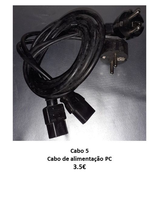 Vários Cabos e Adaptadores